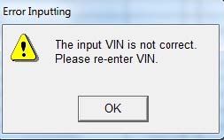 prompt to reenter the VIN