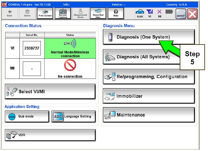 Select Diagnosis (One System).