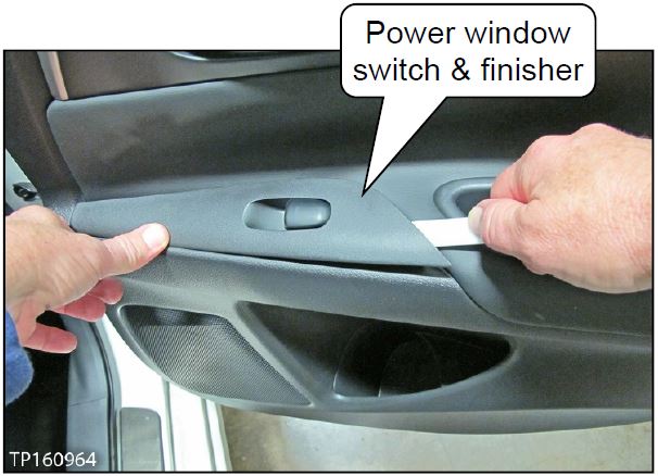 Power window switch & finisher