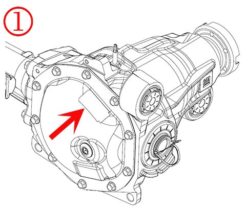 tag location on the front differential