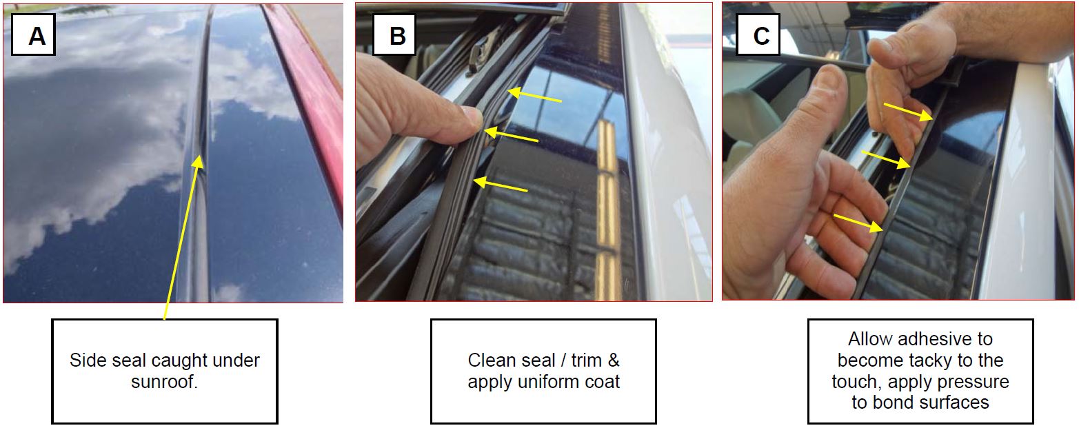 Panorama Sunroof trim seal