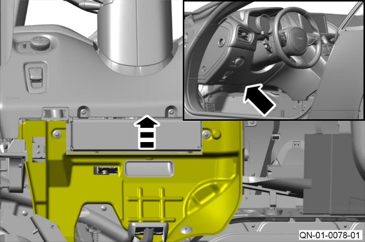 Move the hush panel to get access to the screw that attaches the lower duct to the instrument panel (IP)