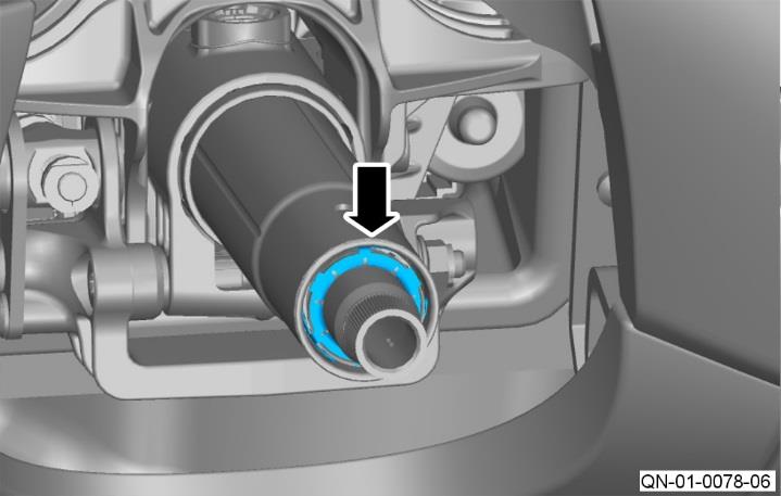 Install the contact bridge onto the steering column