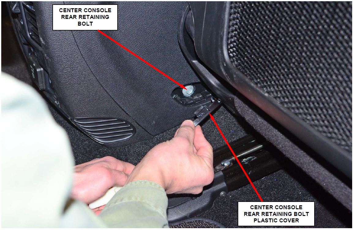 Figure 5 – Center Console Rear Retaining Bolts (right side shown)