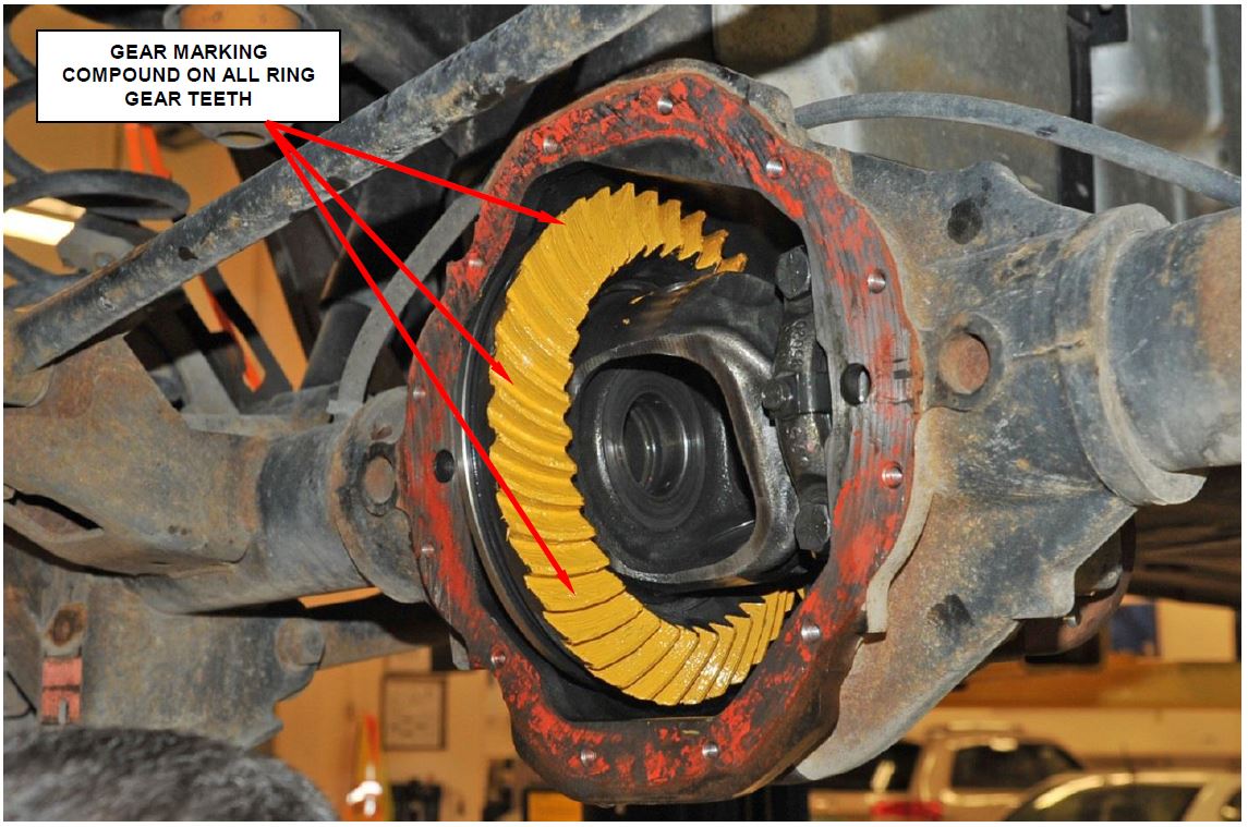 Apply Gear Marking Compound to Ring Gear Teeth