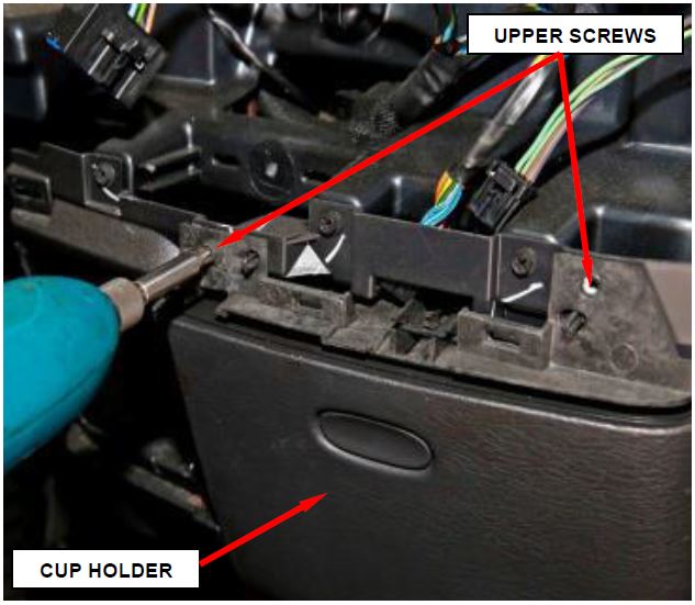 Figure 8 – Upper Cup Holder Screws
