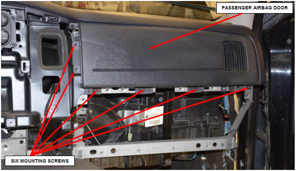 Figure 14 – Passenger Airbag Door Mounting Screws