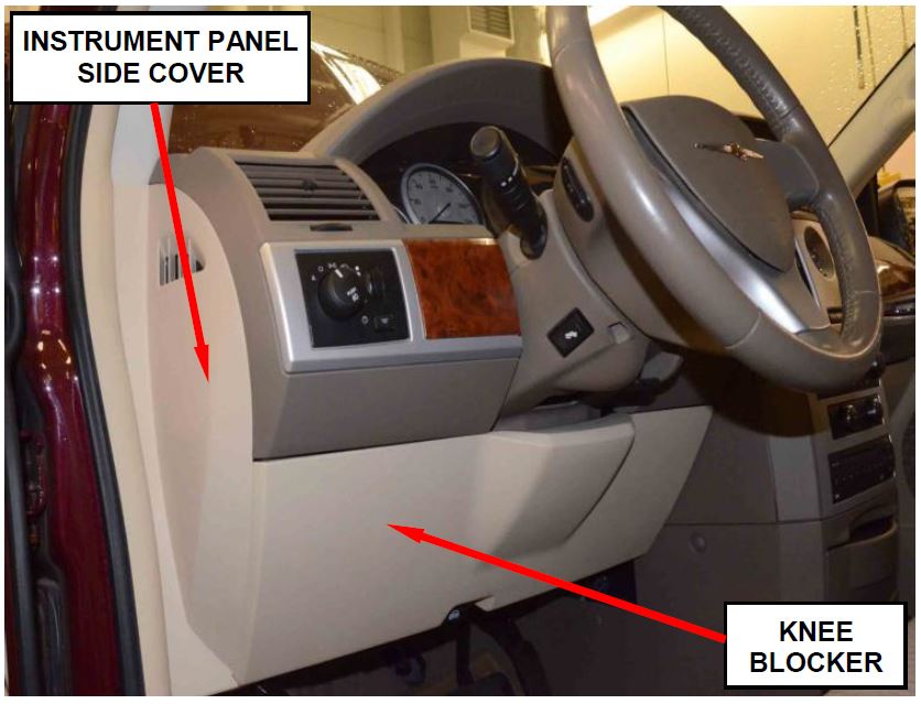 Instrument Panel Side Cover and Knee Blocker