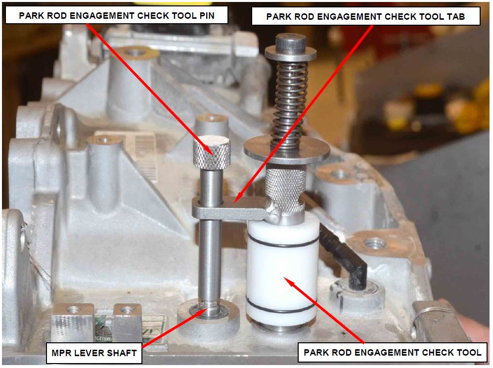 Correctly Installed Park Rod Engagement Check Tool