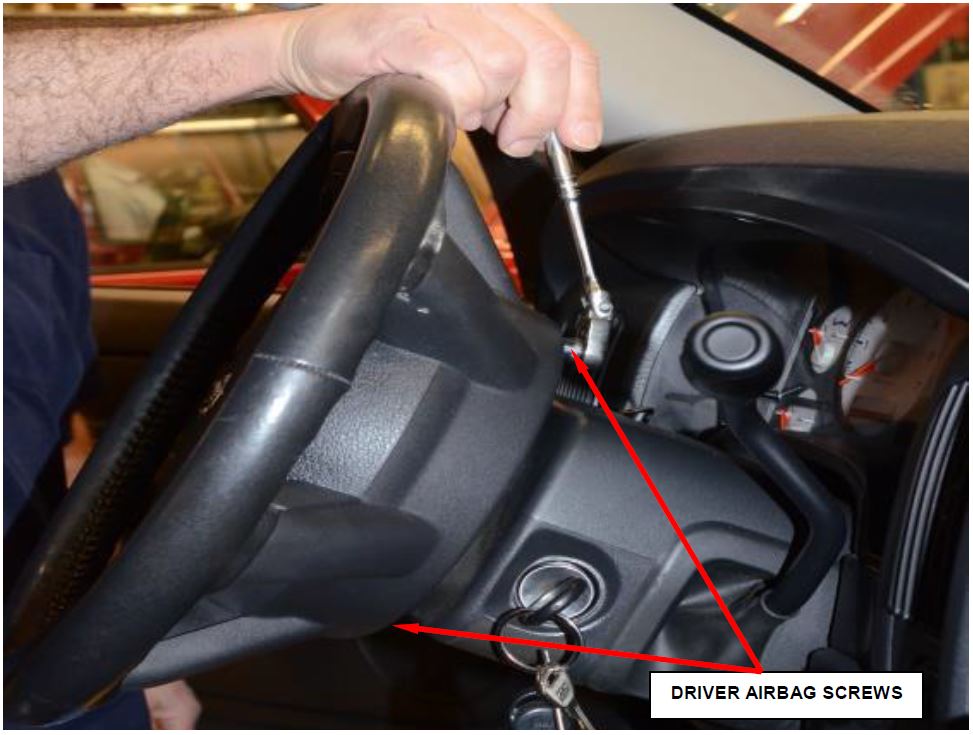 Typical Driver Airbag Screw Locations