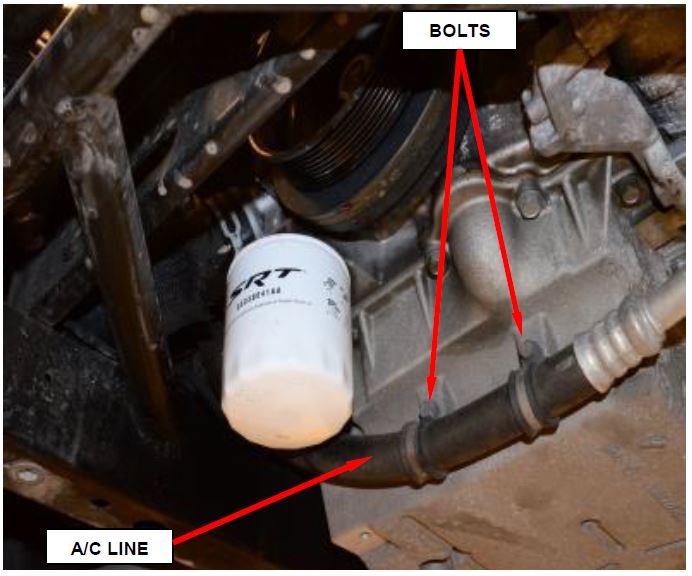 Figure 40 – A/C Line to Oil Pan