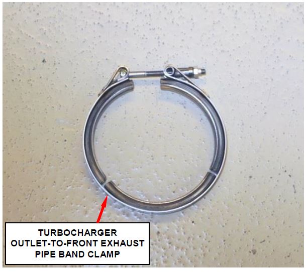 Figure 10 – Turbocharger Outlet-to-Front Exhaust Pipe Band Clamp
