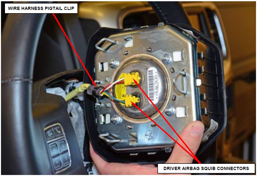 Figure 3 – Driver Airbag Squib Connectors