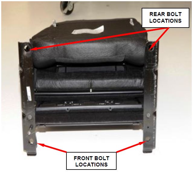 Figure 3 – Left Rear Seat Bolt Locations