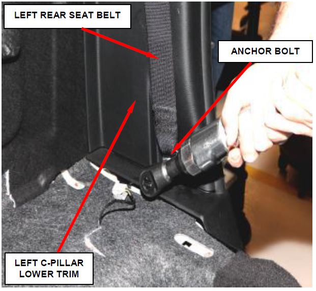 Figure 7 – Left Rear Seat Belt Anchor