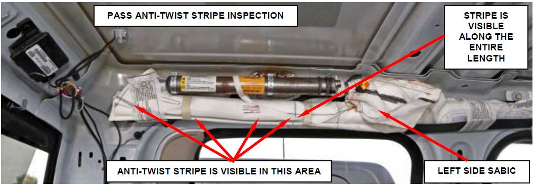 Figure 21 - Passed Inspection: Anti-Twist Stripe Position (Black Stripe for Early Builds)