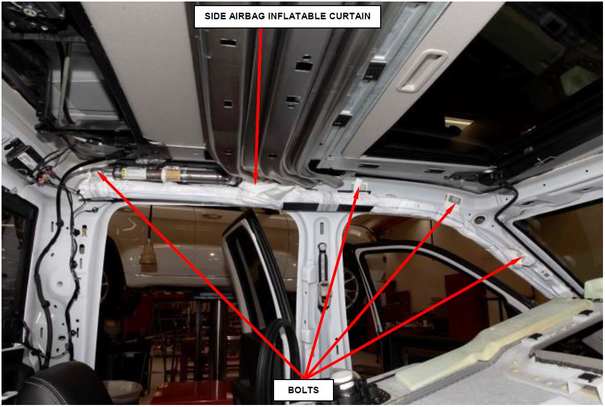 Figure 27 – Side Airbag Inflatable Curtain Bolt Locations