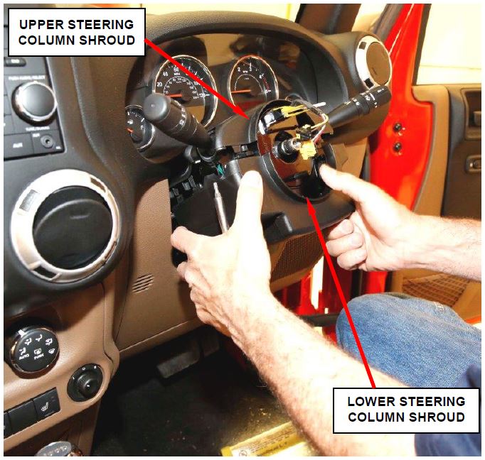 Install Steering Column Shrouds