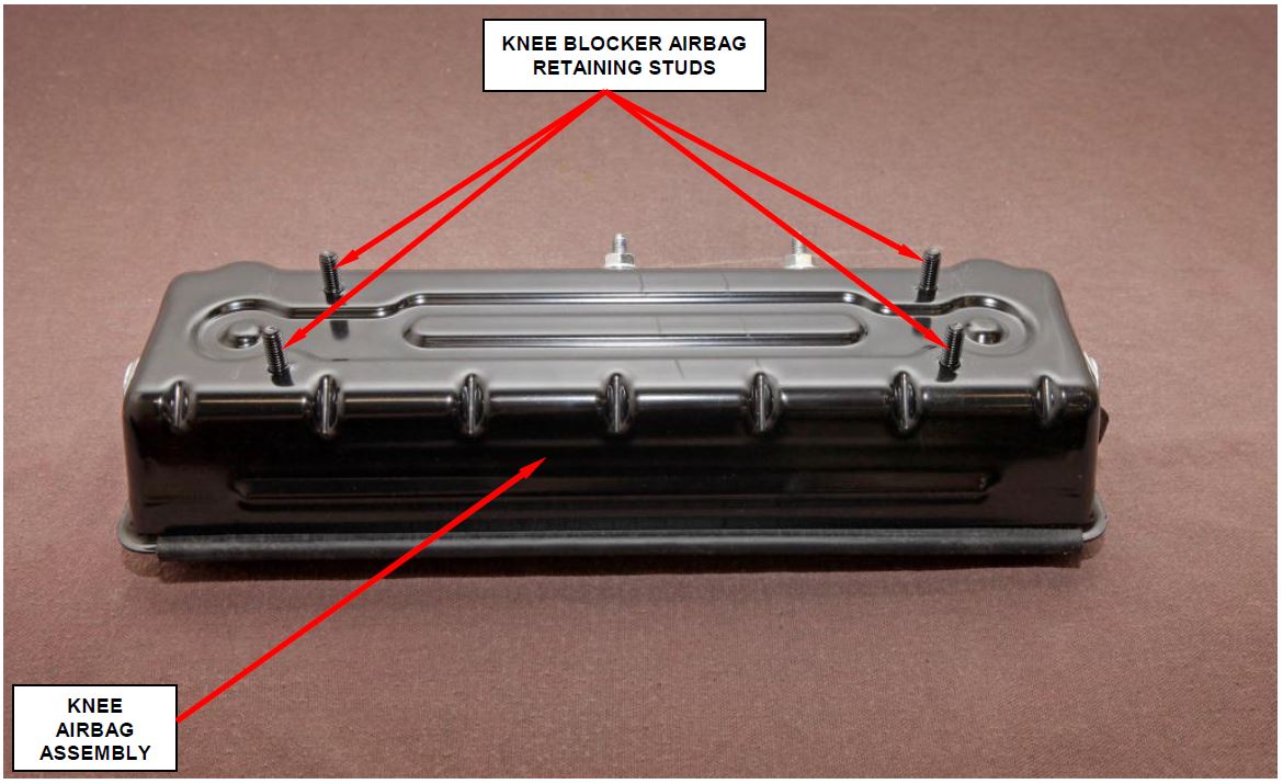 Knee Airbag Retaining Studs (Located on the Top of the Airbag Housing)