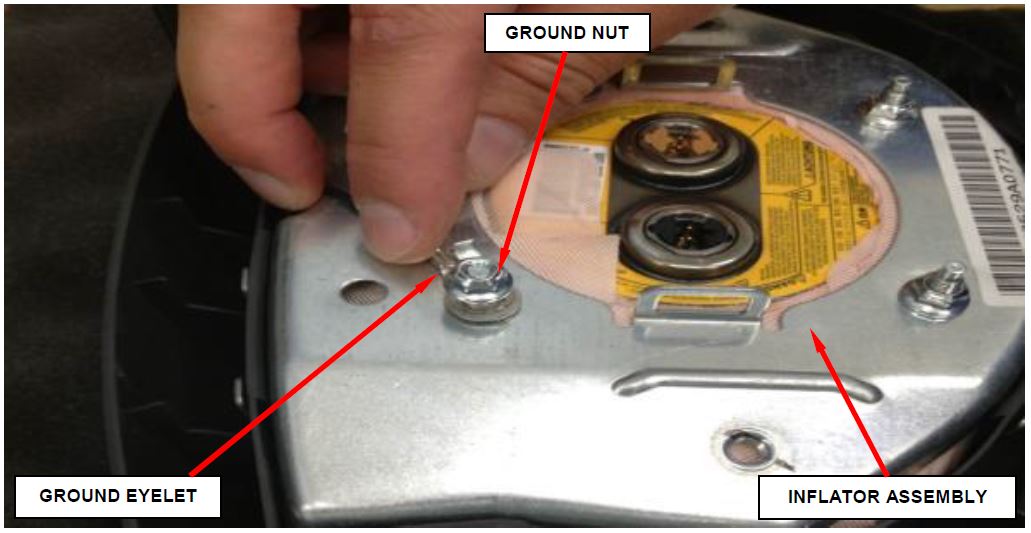 Ground Eyelet to Inflator Assembly