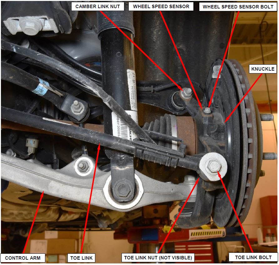 Figure 5 – Rear Suspension Components and Wheel Speed Sensor