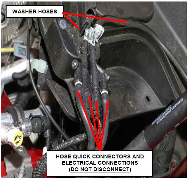 Figure 5 – Wiper Hoses and Electrical Connectors