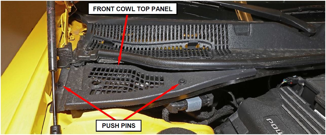 Figure 1 – Front Cowl Top Push Pins