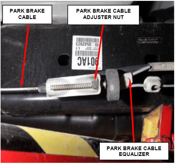 Figure 9 - Park Brake Cable Adjustment