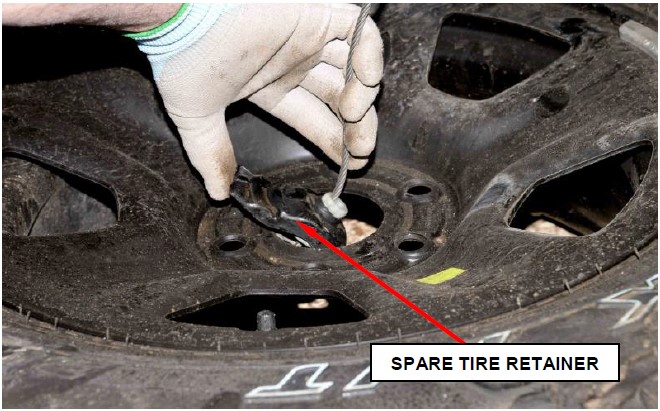 Figure 9 – Spare Tire Winch Release