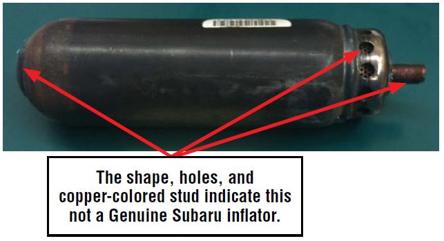 not a Genuine Subaru inflator