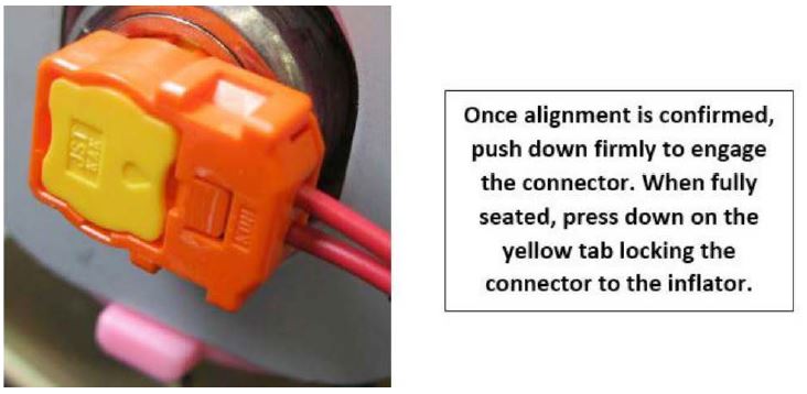 push down firmly to engage the connector