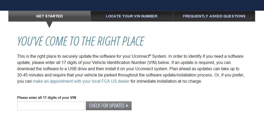 Uconnect Updates - Chrysler Dodge Ram Jeep Fiat