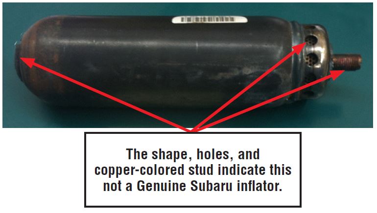 The shape, holes, and copper-colored stud