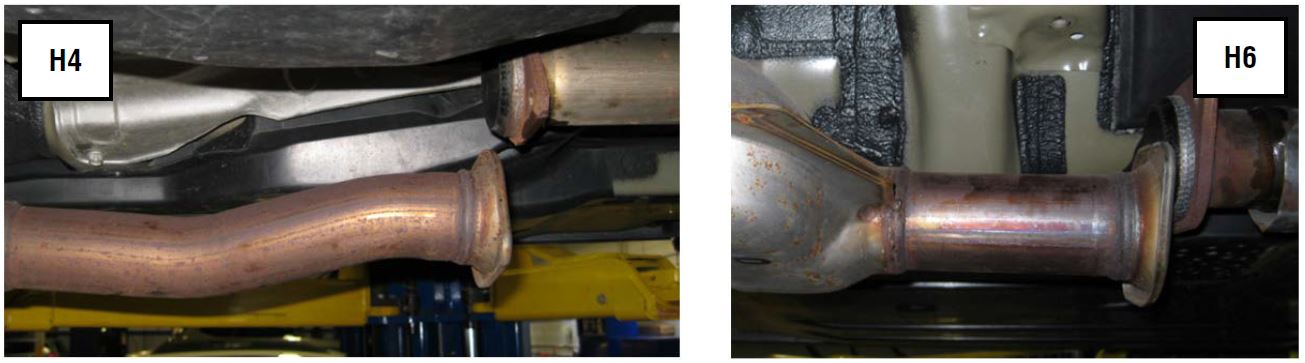 center exhaust pipe assembly