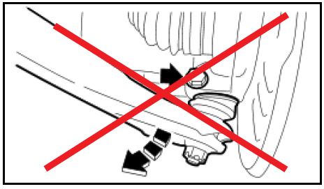 DO NOT separate the Lower control arm from the knuckle housing