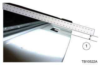measure the distance from the windshield glass surface to the cowl sheet metal at each of the seven (7) mounting holes