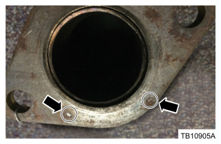 exhaust y-pipe flange sealing area